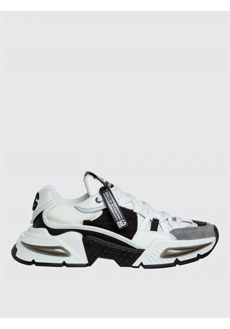 White,grey and black calf leather and lambskin Airmaster  sneakers   DOLCE & GABBANA | CS1984-AY33789697